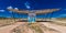 The ruined remains of a gas station near Utah Colorado border -