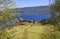 Ruined remains of Urquhart Castle in Loch Ness area