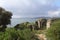 Ruined and restored castle at Iasos Turkey on the Aegean Sea near Bodrum