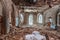 Ruined room in the Khvostov  estate in Shatalovka village near Yelets town, Lipetsk region, Russia