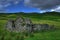 Ruined scottish house on highland plains