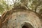 Ruined spire of a neglected shiva temple at baro ras bari temple complex