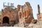 Ruined walls of Teatro antico di Taormina