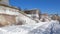 Ruins of the 1st North Fort on a sunny march day. Kronstadt, Russia