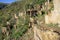 On the ruins of the abandoned mountain village of Gamsutl. Republic of Dagestan