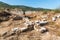 Ruins of the acropolis of Metropolis ancient site in Izmir province of Turkey