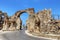 Ruins of agora, ancient city in Side in a beautiful summer day, Antalya, Turkey