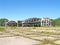 Ruins of aircraft hangars of the old German airfield Noitif. Baltiysk, Kaliningrad region