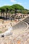 Ruins of Amfitheatre and Fire Brigade, Ostia Antica, Italy