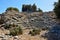 Ruins of amphitheatre in Amos ancient site near Marmaris resort