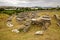 Ruins of the ancient amphitheater at Split, Croatia - archaeology background