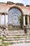 Ruins of an ancient Armenian church. Main entrance.