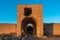 Ruins of an ancient caravanserai of the 15th century, located in the Gobustan steppes, Azerbaijan