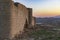 The ruins of an ancient caravanserai in the desert