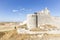 Ruins of the ancient castle in Castrojeriz on a summer day, Burgos, Spain