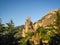 Ruins of an ancient castle at sunset, La Iruela, Andalusia, Spain