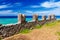 Ruins of ancient castle on the top of Cefalu Rock