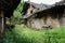 Ruins of ancient Chinese dwelling houses in weeds