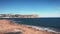 Ruins of ancient city on seashore. Ruins of castle on coastline in Javea, Spain