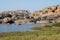 Ruins of ancient city Vijayanagara, India