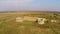 The ruins of the ancient Geto-Dacian settlement Dinogetia, aerial view