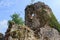 Ruins of ancient greek castle tower in New Athos Abkhazia