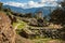 Ruins of an ancient greek temple of Apollo at Delphi, Greece