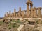 The ruins of the ancient Greek Temple of Concord in the Valley of the Temples in Agrigento in Sicily