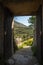 Ruins of ancient Greek tomb in Mycenae on Peloponnese, Greece