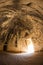 Ruins of ancient Greek tomb in Mycenae on Peloponnese, Greece