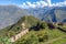 The ruins of the ancient Inca city of Choquequirao, alternative to Machu Picchu, Peru