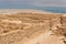 Ruins of ancient Masada fortress nea