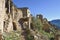 On the ruins of the ancient mountain village of Gamsutl. Dagestan