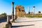 Ruins in ancient old roman city Volubilis, Unesco, Meknes, Morocco