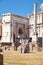 Ruins of the ancient Roman Forum including the Arch of Septimius