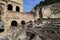 Ruins of ancient Roman stadium in Orange, France