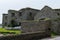 The ruins of an ancient stone building in the south of Ireland. Ancient European architecture. The ruins of Arundel Grain Store,