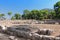 Ruins of ancient temple in Epidavros, Greece