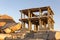 Ruins of ancient temple at sunset, Hampi, India