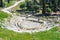 Ruins of ancient theater of Dionysus seen from the hill of Athen