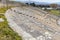 Ruins of The ancient theatre in the Antique site of Philippi, Greece