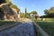 Ruins of the ancient Via Appia Appian Way in Rome