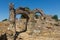 Ruins of antique Aspendos eastern gate, Turkey