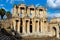 Ruins of antique city of Ephesus with Library of Celsus