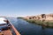 Ruins of Antiquity: Nile Shore Scenery from Cruise. Egypt Summer Travel