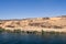 Ruins of Antiquity: Nile Shore Scenery from Cruise. Egypt Summer Travel