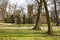 Ruins of Aqueduct in Arkadia park. Lowicz county. Poland