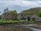 The ruins of Arundel grain store on the shore of Clonakilty Bay in the spring. An old stone building in Ireland. Historical