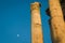 Ruins of Baalbek. Ancient city of Phenicia, located in the Beca valley, Lebanon. Acropolis with Roman remains. Roman tower being