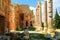 Ruins of Baalbek temple and great court of Heliopolis in Baalbek, Bekaa valley Lebanon